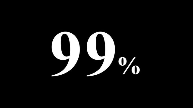 abstract 99 percent animation on black background.