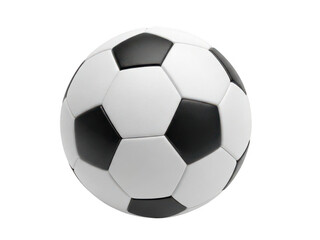 Fototapeta premium Classic black and white soccer ball isolated on transparent background