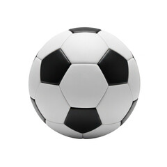 Fototapeta premium Traditional black and white soccer ball isolated on transparent background