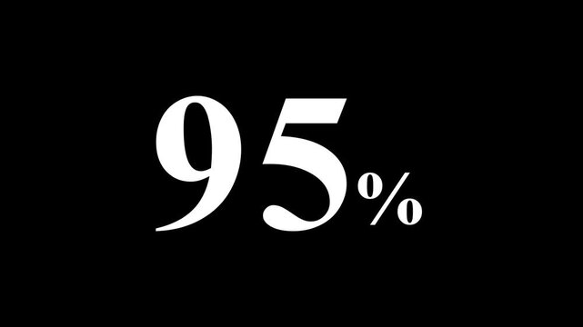 abstract 95 percent animation on black background.