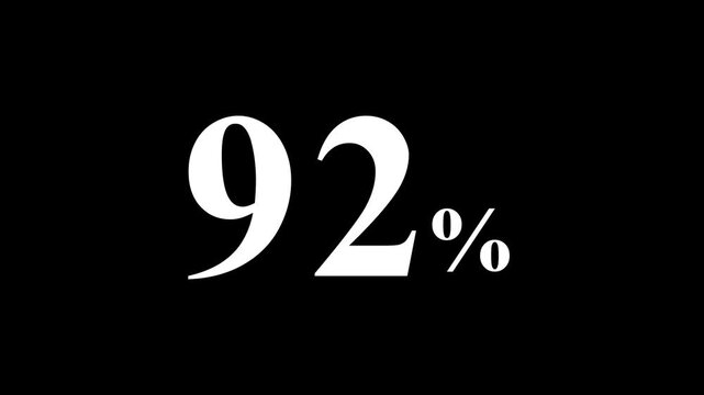 abstract 92 percent animation on black background.