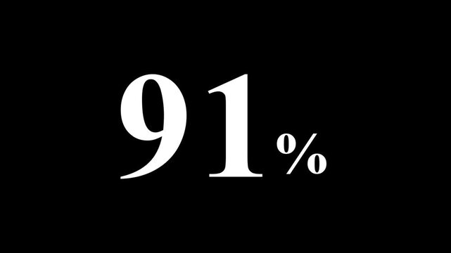 abstract 91 percent animation on black background.