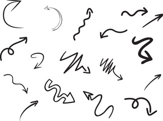Hand-Drawn Vector Arrow Set - Sketchy Doodle Pointers