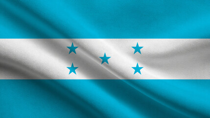 Honduras flag waving in the wind, representing national pride and sovereignty