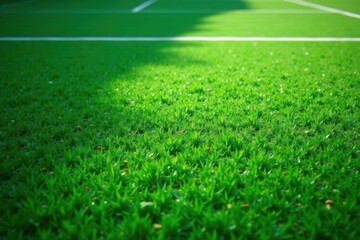 Emerald green tennis court, freshly cut grass, vibrant lines , game, tennis court, texture
