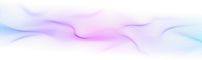 Smooth neon lines in a dynamic tech concept. Three-dimensional abstract flow with electric elements and vibrant particles.