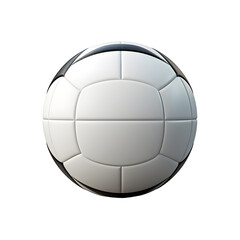 Volleyball with realistic stitching and subtle court scuff marks, Isolated to Transparent Background