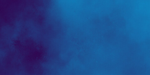 Blue and purple steam on a black background. smoke background and dense fog , Abstract background. Beautiful swirling blue smoke. Wide angle horizontal wallpaper or web banner.


