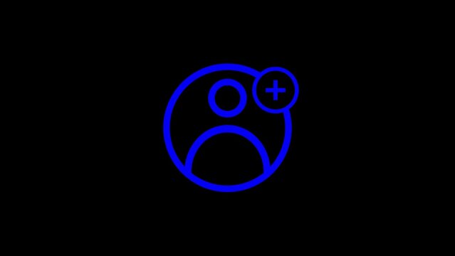 User icon with plus sign: add new account or profile symbol