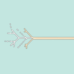 Abstract Branching Structure with Circular Elements.