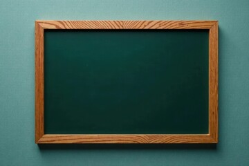 Empty wooden-framed blackboard, ready for message , border, information, texture