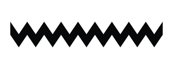 Black and White Zigzag Chevron Pattern Abstract Sawtooth Geometric Border