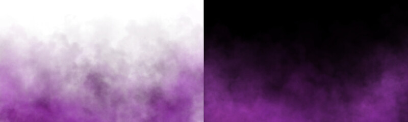 Obraz premium Dense purple smoke or mist cloud isolated on transparent background for artistic and creative design