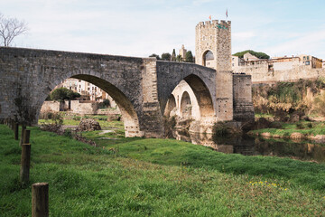 Fototapeta premium Besalú, medieval town in Gerona, Catalonia, Spain