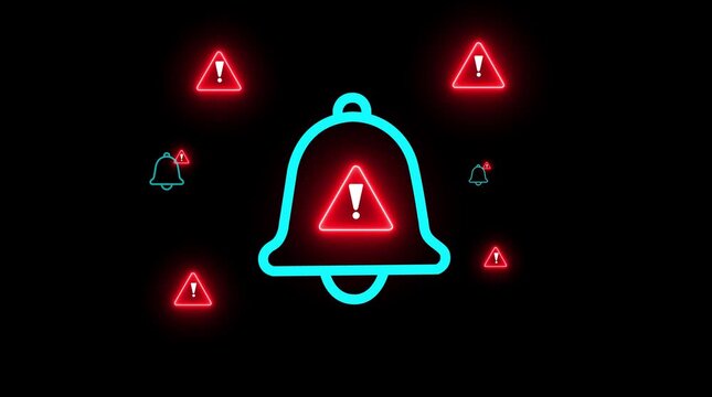 Emergency alert notification icon on the transparent background. Mobile phone, concept of warning message, cyber threat monitoring, digital security breach,