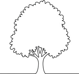Simple line drawing of a tree Vector