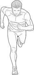 Running Man Outline