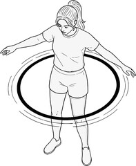 Woman Hooping