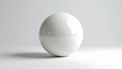 Floating ceramic sphere mockup, soft diffused studio light