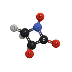 Obraz premium Atomic structure of an amino acid molecule