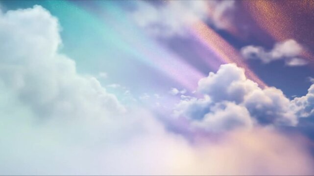 Abstract white clouds in gradient sky