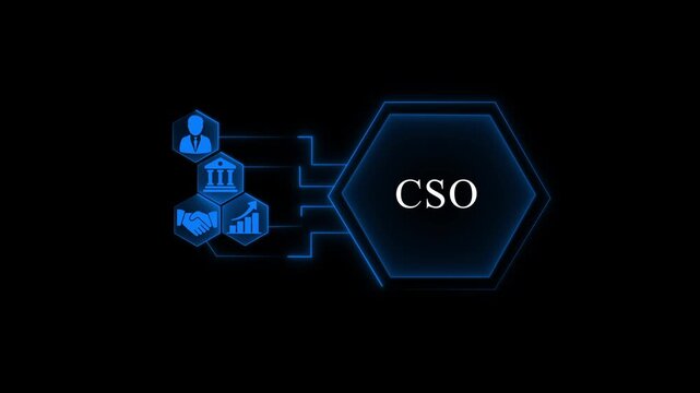 Chief Security Officer C S O Business Security Concept with for Finance Banking Growth Partnership