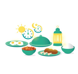 Ramadan element vector cartoon illustration. ramadan ornament doodle