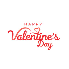 Fototapeta premium Simple Calligraphy Happy Valentine Day with Hearts