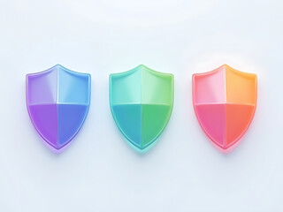 colorful shield icons
