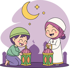 3d-cartoon-ramadan-scene--cute-kids