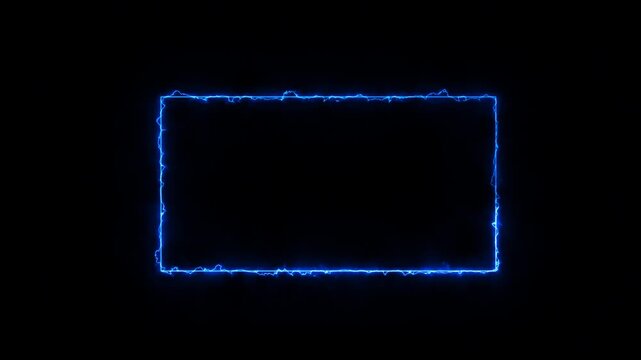 rectangle animation with on transparent background. glowing rectangle motion animation. digital elements rectangle icon. smooth neon glowing video with alpha channel in 4k.