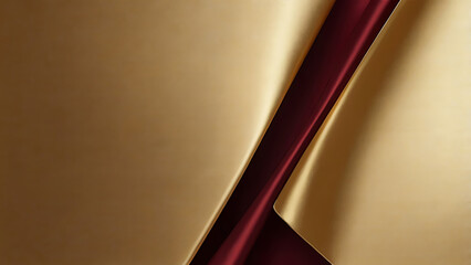 Golden Satin Flow Abstract Burgundy Silk Reveal