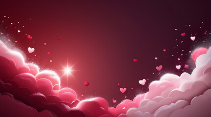 Ethereal Valentine Dreamscape Shining Star Pink Cloud Border