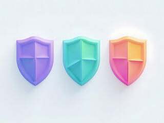 set of colorful shield