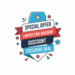 Sale and special price sticker and button for promotion tag.
