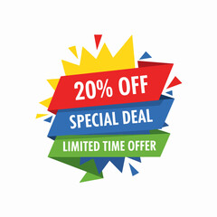 Red sale starburst sticker - stared oval label and badge with best offer and discount sign. 