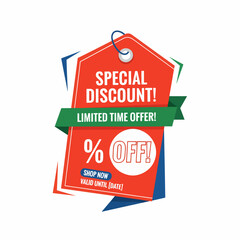 Sale promotion offer special discount graphic vector