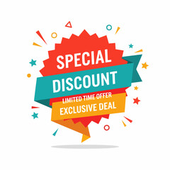 Realistic red sale labels, discount price tags. Paper gift label with rope, promotional sales hanging tag vector illustration.