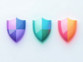 colorful shield set