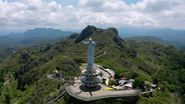 statue of Jesus located in Tana Toraja, Indonesia