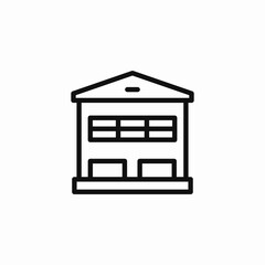 multi-story business building icon sign vector