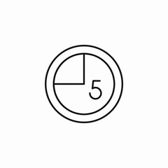 pie chart timer icon sign vector