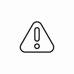 rounded warning triangle icon sign vector