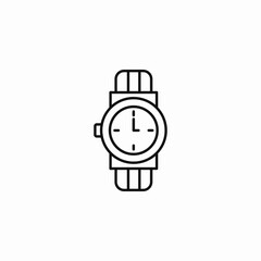 round wrist watch icon sign vector