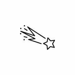 shooting star streaking icon sign vector