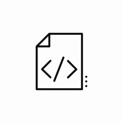 source code file icon sign vector