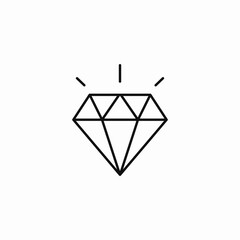 sparkling brilliant diamond icon sign vector