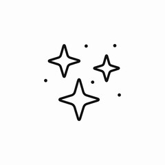 sparkling celestial stars icon sign vector