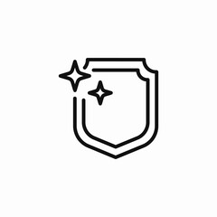 sparkling protection shield icon sign vector