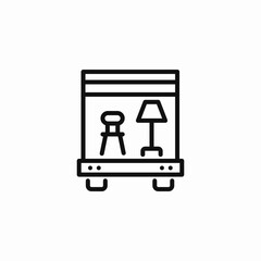 storage unit furniture icon sign vector